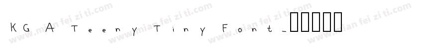 KG A Teeny Tiny Font字体转换